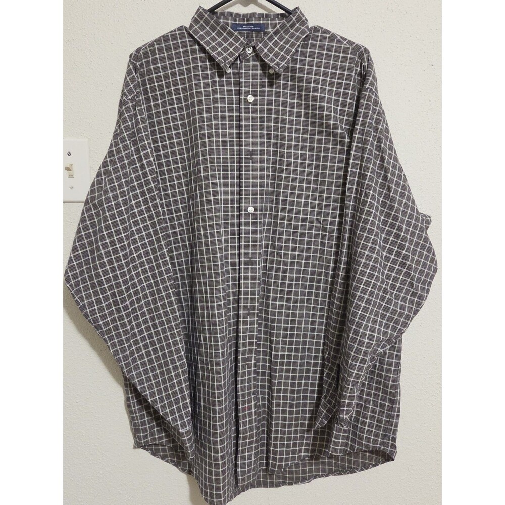 Daniel Cremieux Collection Mens L Plaid LS Button Down Shirt Fine Italian Fabric